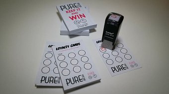 Pure Juice Bar Win card