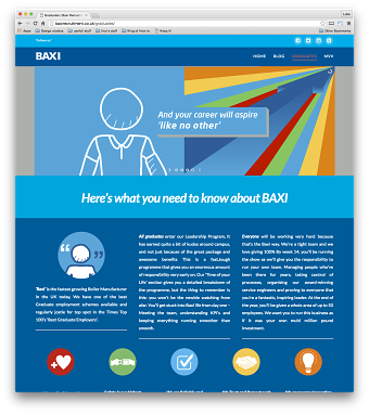 Concept Graduates Page for 'BAXI'
