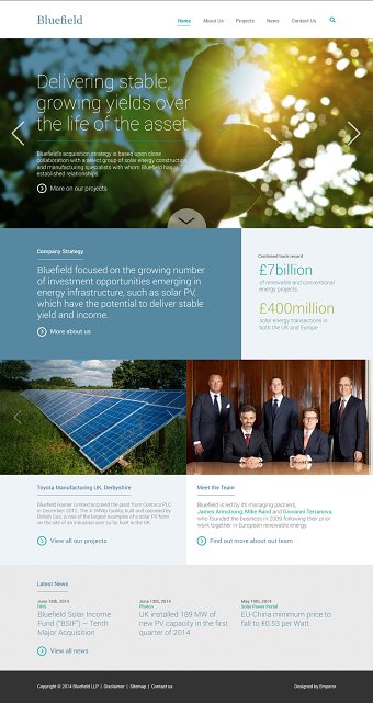 Bluefield Partners LLP Website