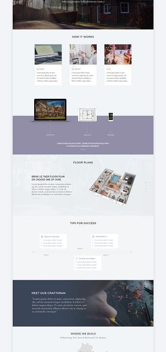 Website design for construction firm in USA.