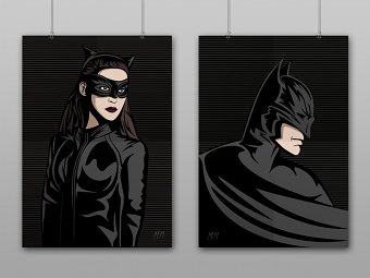 Batman character illustrations