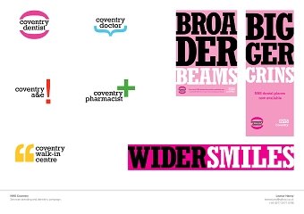 NHS services branding and dentistry campaign.