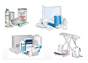 Illustrations waste separation