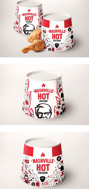 KFC 'Nashville Hot' Concept Packaging
