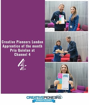Channel 4, Creative Pioneers London Apprentice of the month