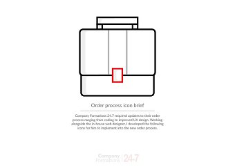 Company formations 24.7 order process icons