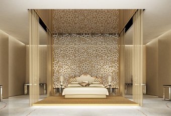 Refined Monochromatic Bedroom Design