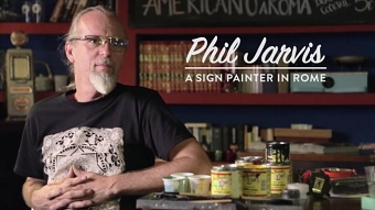 Phil Jarvis a sign painter in Rome