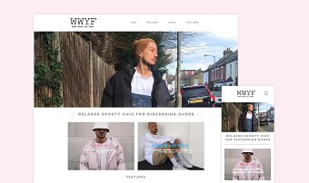 Web design for mens fashion brand