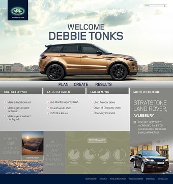 Land Rover dealership marketing microsite