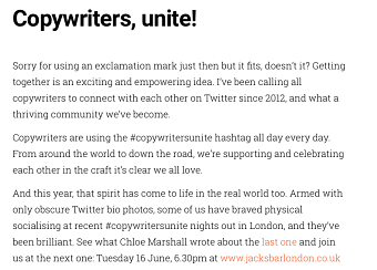 #copywritersunite