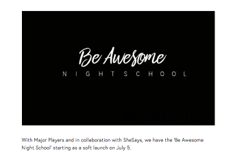 Be Awesome Night School