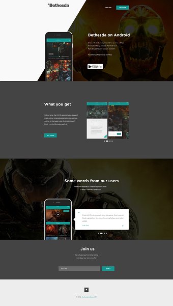 Bethesda App Landing Page