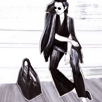 Set of illustrations for fashion bloggers