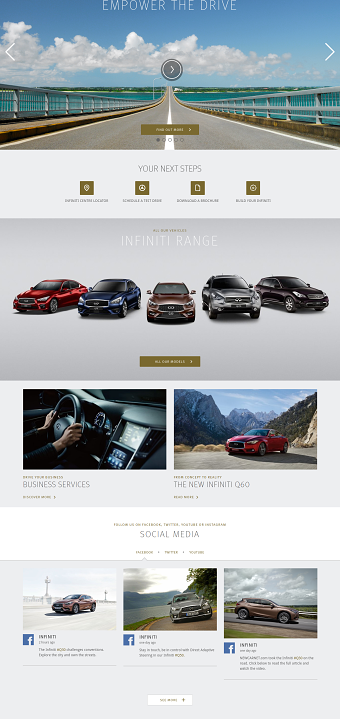 Infiniti UK Website