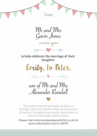 Wedding Invitations - Emily & Peter