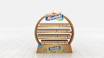 Alpenliebe Gold island display