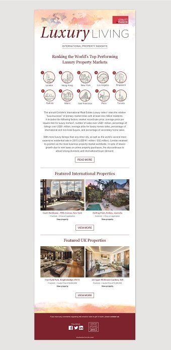 Luxury Property Email series