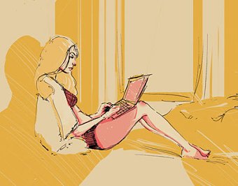 Girl on bed