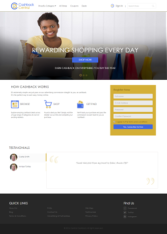 Cashback Central is Nigerian cashback project designed and developed by iLead Digital