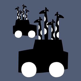 The animals came in 4 x 4's