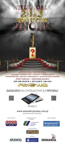 Promotional material for the awards Pinokio Club