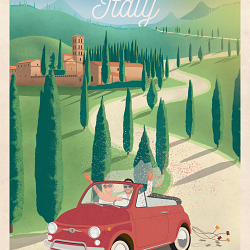 Travel Poster Wedding Invite