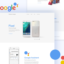 Google Pixel Phone Landing Page Concept