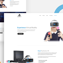 Playstation VR Landing Page Concept
