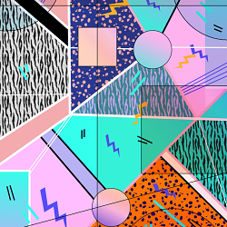 80s 90s Inspired Pattern and Graphics