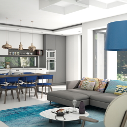 House in blue