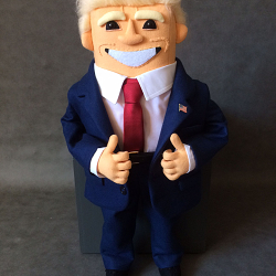 Hilary and The Donald for BBC Newsround by Felt Mistress