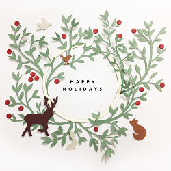 Papercut Christmas wishes 2016