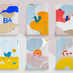 Social Icons Illustration