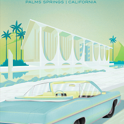 Mid Century Architectural Illustrations by Carla Lucena