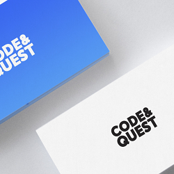 Code and Quest logo and website design