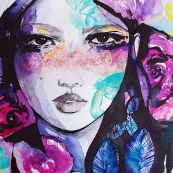 Watercolour 'Jungle Rose' + time-lapse video