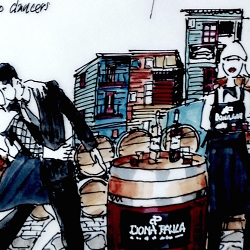 Dona Paula pop-up wine sampling stand