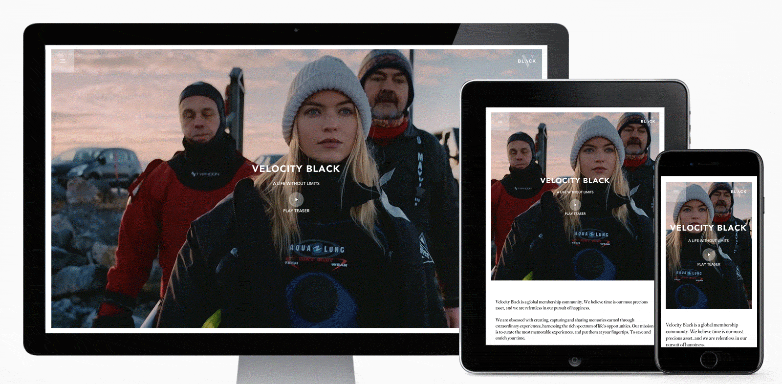 Velocity Black – Responsive Site & Branding