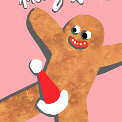 Gingerbread Man - Christmas Card