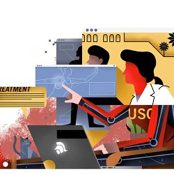 Dave Murray illustrates for USC inMotion Magazine