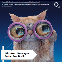Dynamic responsive email for O2