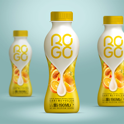 ROGO, Mixed fruit milk drink. Brand and packaging design