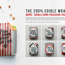 200% Edible Wrapper. KFC Double Down wrapper you can eat.