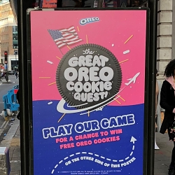 Interactive OOH game dispenses Oreos to promote The Great Oreo Cookie Quest