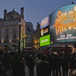 Microsoft hit Piccadilly Lights