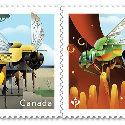 Dave Murray illustrates for Canada Post