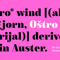 New serif FS Ostro