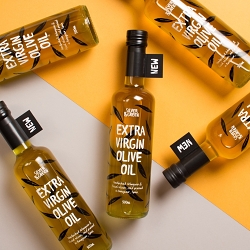 Silver & Green // Modern artisanal packaging for a fresh new olive oil