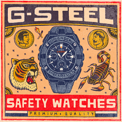 Casio G-Shock watch illustrations